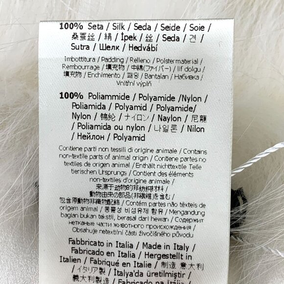 Fendi Fox Fur & Silk Womens Scarf With Buckle White & Pink - Picture 5 of 7